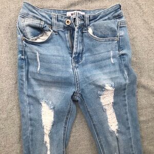 Wax Jeans Women’s Size 0 / 24  Distressed Skinny Light Wash Jeans Girls Slim Fit